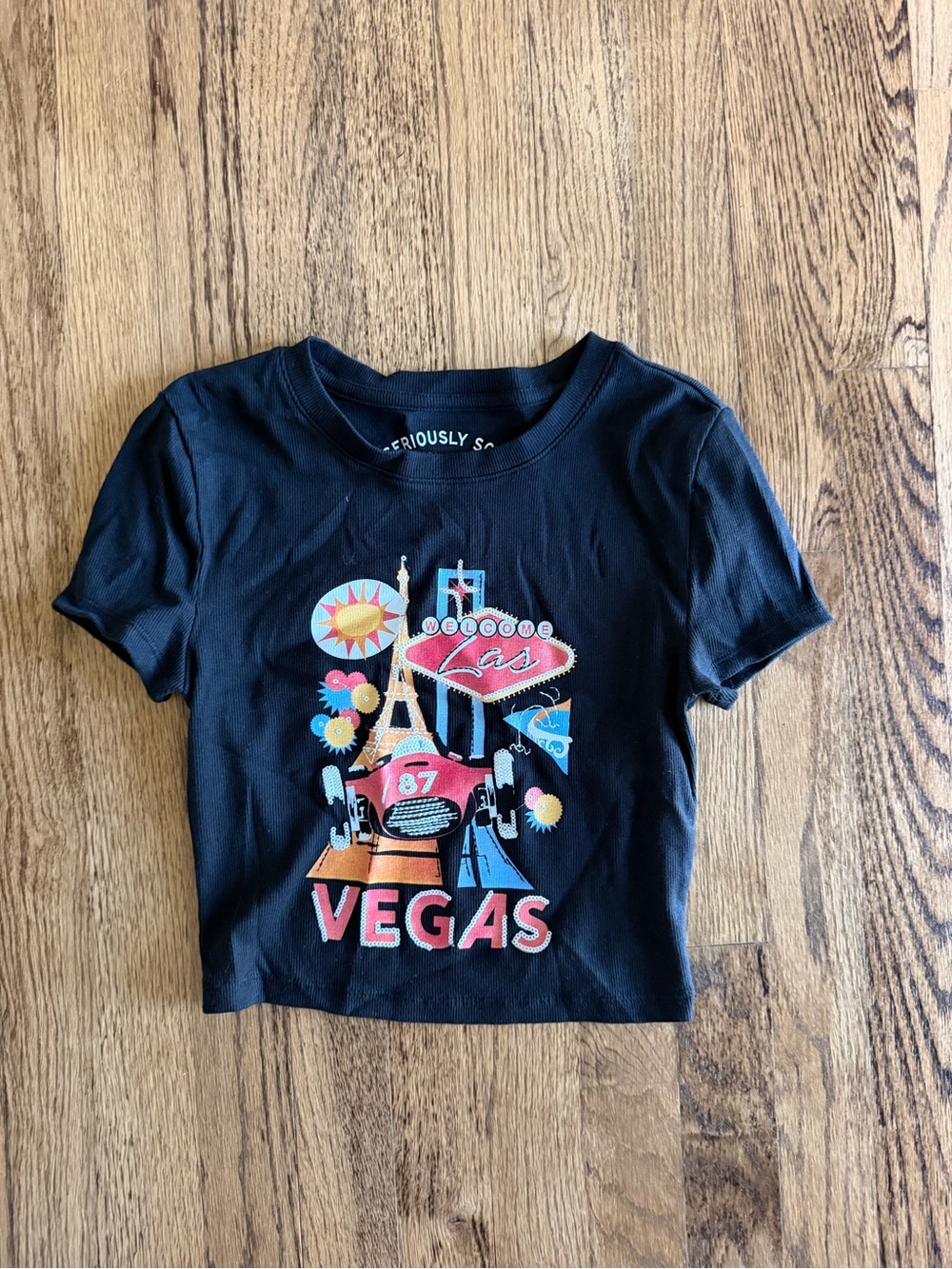 F1 Vegas Aeropostale Black Baby Tee